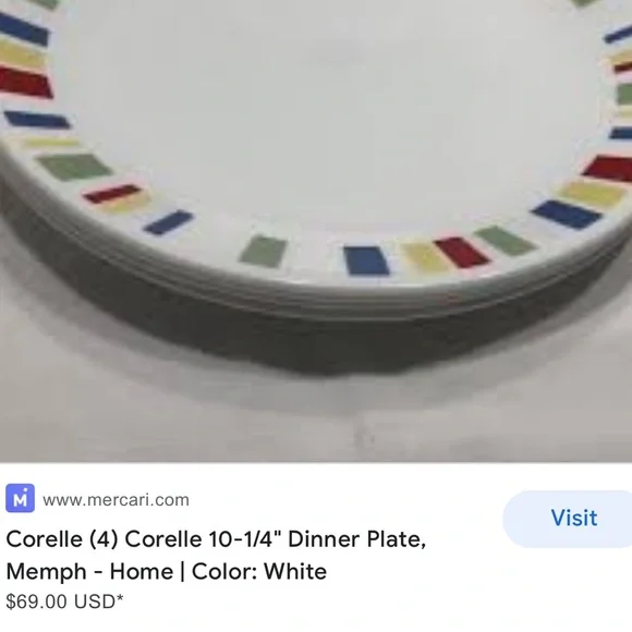 COPY - Corelle Colorful “Memphis” 4 Dinner Plates - Picture 10 of 11